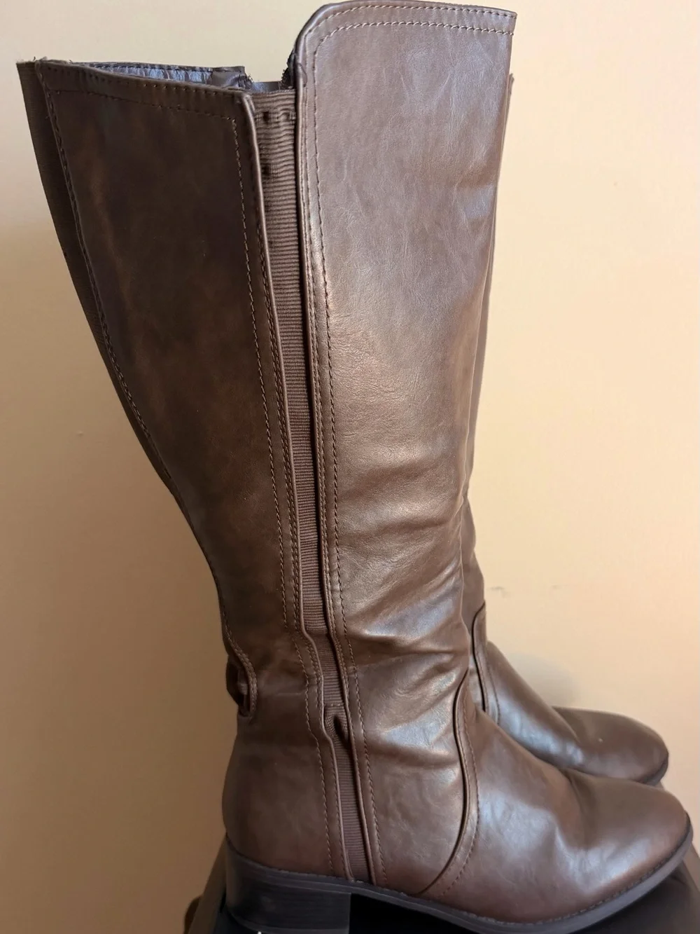 Lane Bryant Dark Brown Over-the-Knee Leather Boots
